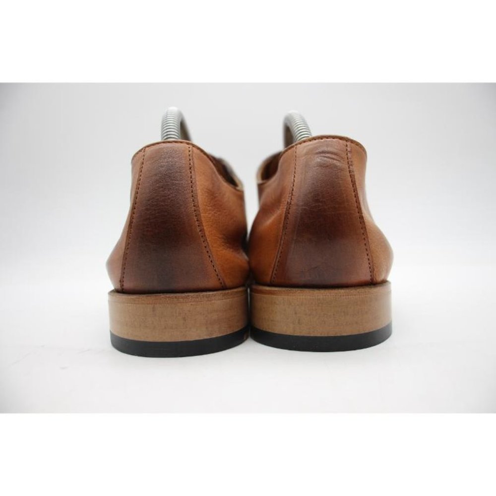 Ace Marks Plain Toe Men's 10 D Dress Shoes Brown Leather Handcrafted In Italy - Picture 5 of 12